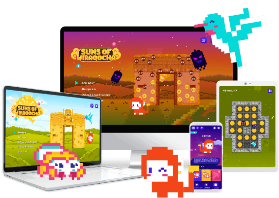 Suns of Wiraqocha game on different devices